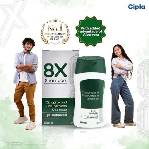 8X Shampoo 120ml with Ciclopirox and Zinc Pyrithione - Image 3