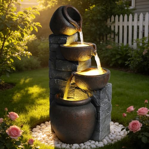 Premium Resin Cascading Outdoor Garden Water Fountain