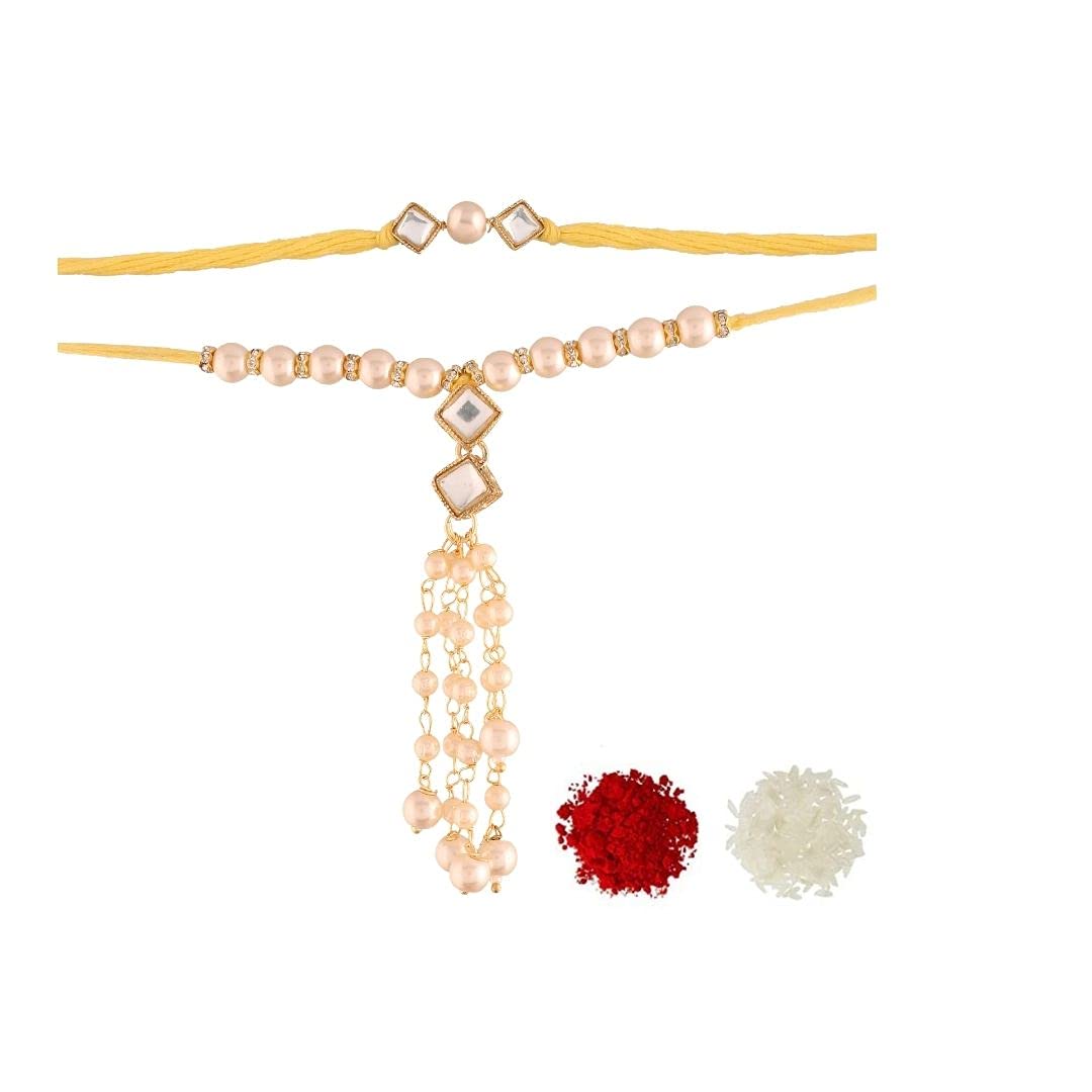 See full amazon price history chart for I Jewels Men Ethnic Pearl Kundan Bhaiya Bhabhi Lumba Rakhi Bracelet Combo Set With Roli Chawal & Rakshabandhan Card (R025-Co) I Jewels Men Ethnic Pearl Kundan Bhaiya Bhabhi Lumba Rakhi Bracelet Combo Set With Roli Chawal & Rakshabandhan Card (R025-Co) (B09993KRP7) Amazon Price History, Amazon Price Tracker