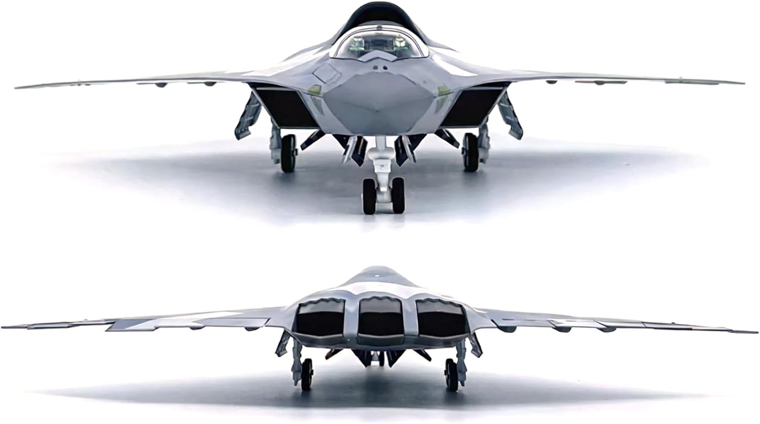 34cm Diecast Alloy 1/72 Scale Chinese Air Force J-36 The Sixth-Generation Fighter Finished Model Toy Gift