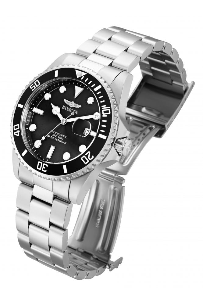 Invicta Pro Diver Quartz Black Dial Stainless Steel Men's Watch 33266