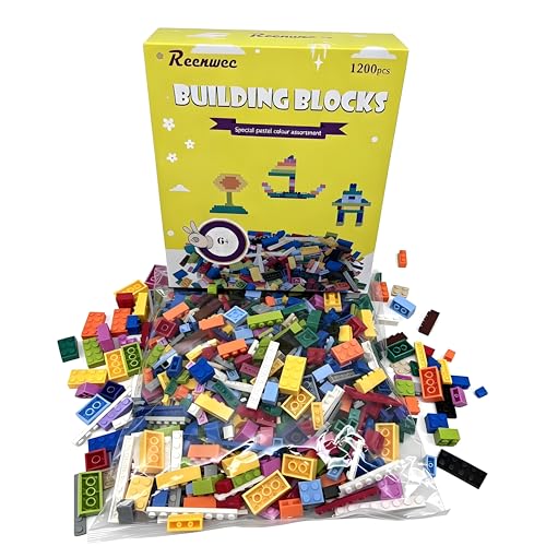 Reenwee 1200 Pieces Building Blocks for Toddler, Stacking Toys & Puzzle Games for Learning, STEM Fun Montessori Toys, Educational Blocks for Kids Age 6+ Boy & Girl Birthday (1200) - Image 3