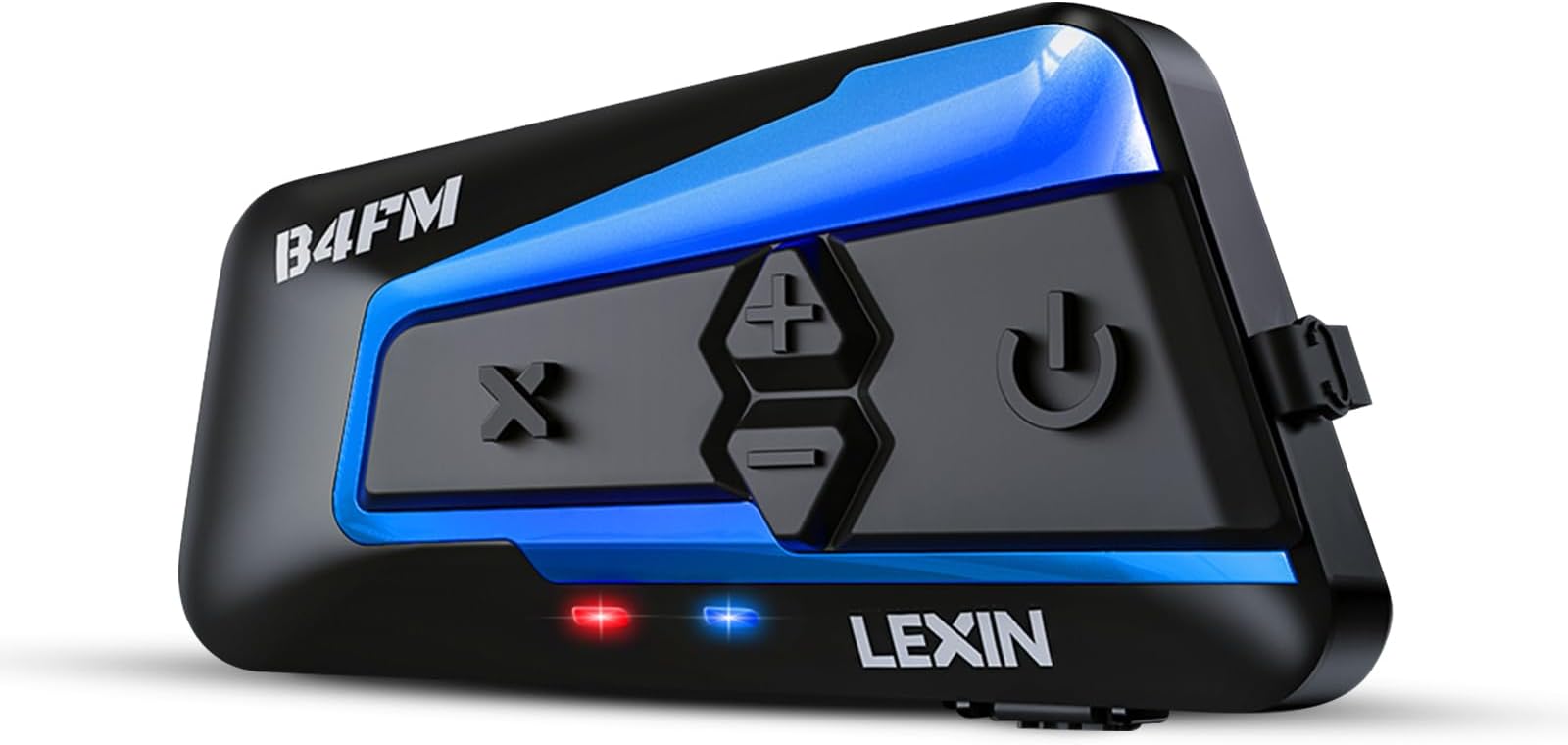 LEXIN B4FM Motorcycle Bluetooth Headset, 10 Riders Helmet Bluetooth Intercom, Universal IP67 Communication Systems with Music Sharing, Noise Cancellation, FM Radio, Fit for Snowmobile, 1 Pack