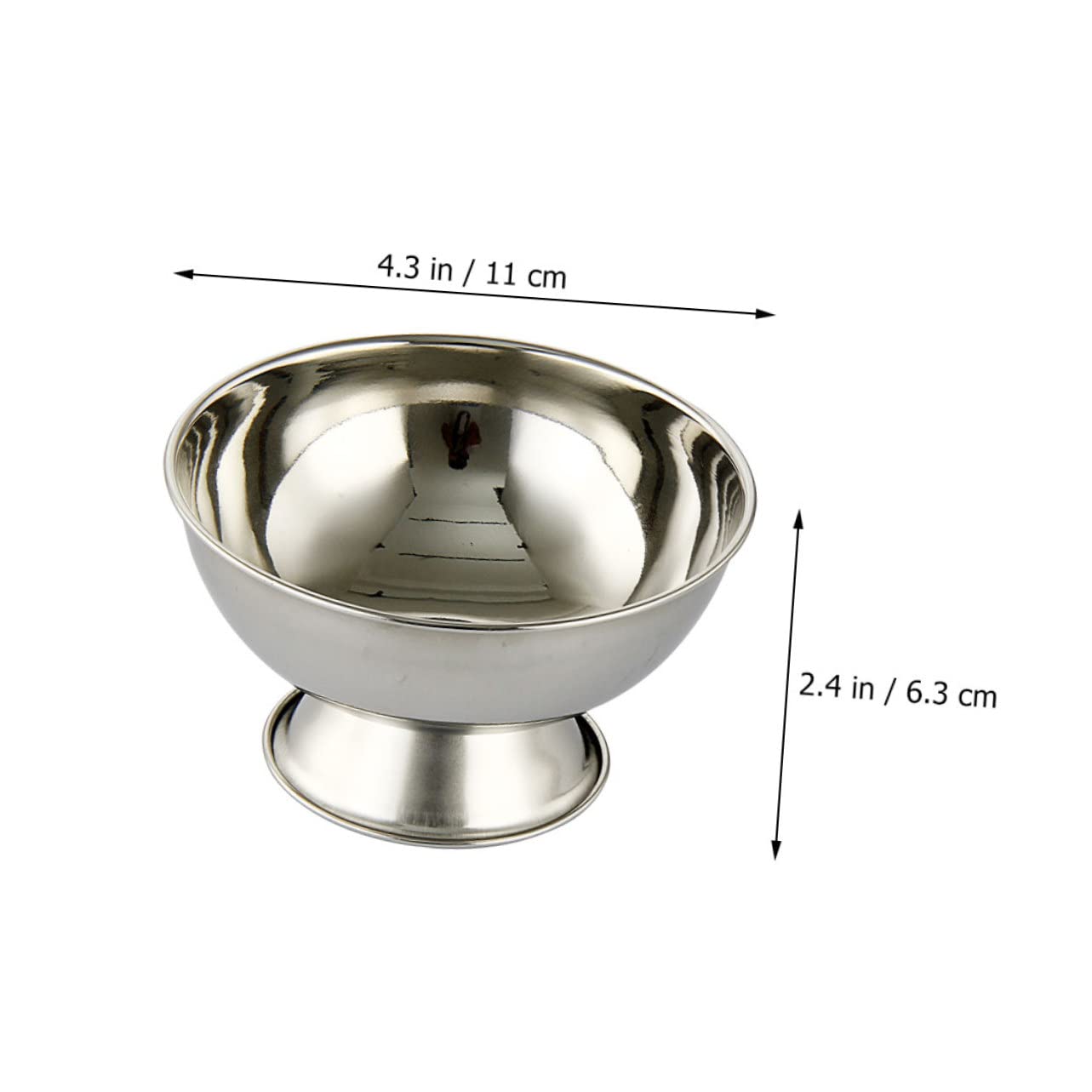 WOFASHPURET Reusable Stainless Steel Shaving Mug Footed Shave Bowl for Men Shaving Soap Tool for Rich Foaming Slip Design Convenient Barber Experience