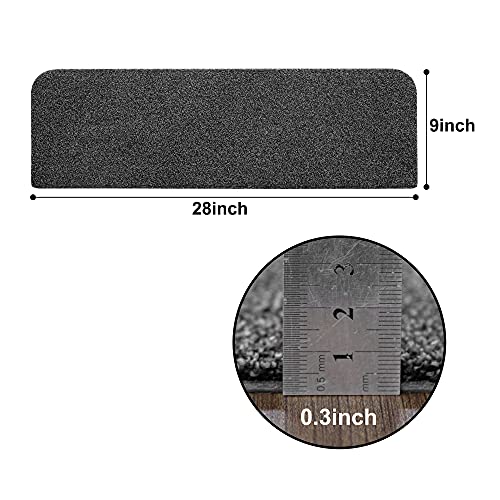 Cosy Homeer Stair Treads Non-Slip Carpet Mat 28Inx9In Indoor Stair Runners For Wooden Steps, Stair Rugs For Kids And Dogs, 100% Polyester Tpe Backing 10Pcs,Black #TOP1