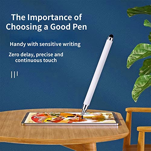 Stylus Pens for Touch Screens Stylus Pen for Ipad, 2-in-1 high-Sensitivity Stylus, Compatible with All Common Touch Screen Devices on The Market (Black, White)