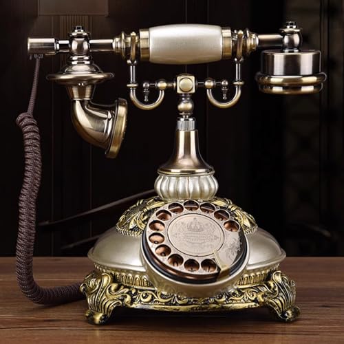 Téléphone filaire rétro vintage antique HJMMWT fixe classique maison
