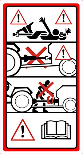PUBLI 2000 - Étiquettes autocollantes de sécurité pour machines agricoles - Vinyle ou Papier - Simpliste - Arbre cardanique en mouvement