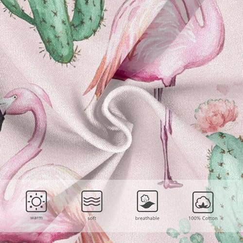 Wusikd Flamingos Cactus Boys' Underwear Cotton Pink Watercolor Boys Briefs Soft Toddler Underwear 2T3