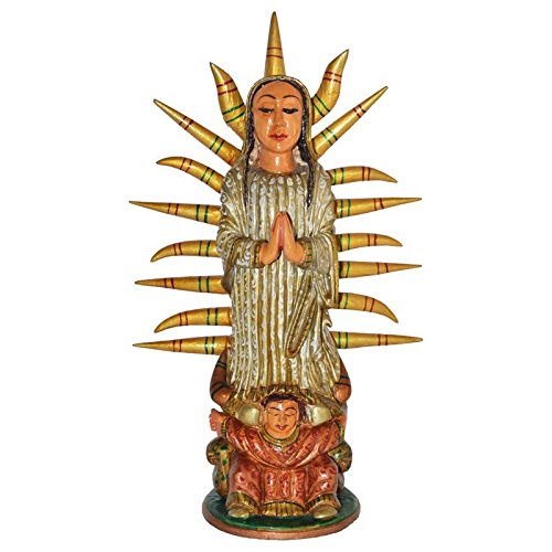Buy Wooden Handpainted Lord Mother Mary Statue Online at Low Prices in