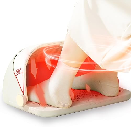 Coplax Calefactor de pie con refuerzo de grafeno, almohadilla térmica eléctrica portátil, calentamiento rápido, seguro y silencioso para