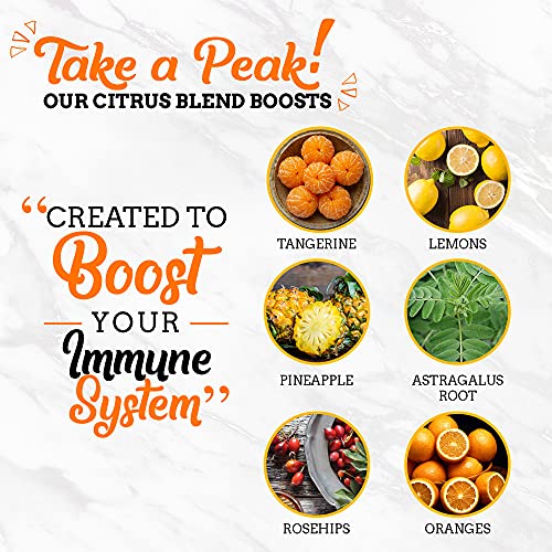 Fire Brew Immune - Citrus Apple Cider Vinegar Wellness Tonic | 16 Concentrated Shots Of Healthiest Organic Ingredients To Strengthen Immune System, Improve Digestion, & Fight Inflammation – 8Oz #TOP3