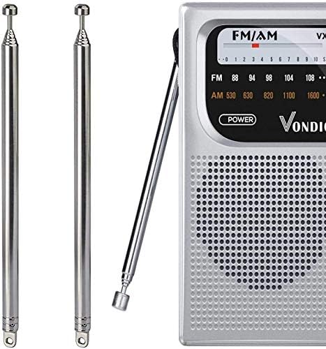 RUNCCI-YUN 4 pcs 7 Knots Telescopic Antenna, FM Radio Antenna, TV Radio Antenna, Stereo Reception dab aerial, Portable Radio Antenna