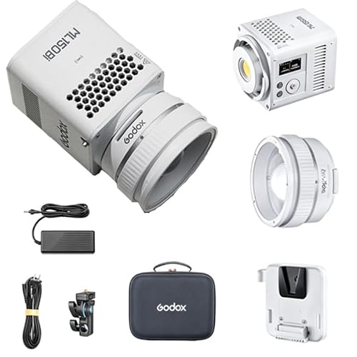 Godox ML150Bi ��F LED �r�f�I���C�g�A2800K-6500K�ACRI 96+ & TLCI 97+�A61054 Lux@1m�ANFC & APP �R���g���[���t���|�[�^�u���n���h�w���h���m���C�g�A�ʐ^�A�f�搻��A�X�^�W�I�g�p�p