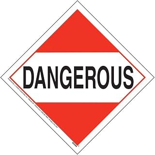 Dangerous Placard, Worded 10-pk. (10.75" x 10.75" Polycoated Tagboard) for Temporary Applications, DOT Hazmat Compliant, J. J. Keller & Associates, Inc.