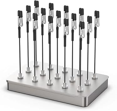 Actekart Metal Model Painting Stand Base and 15PCS Magnetic Alligator Clip Sticks Set for Airbrush Model Coloring Hobby Crafts DIY Tools