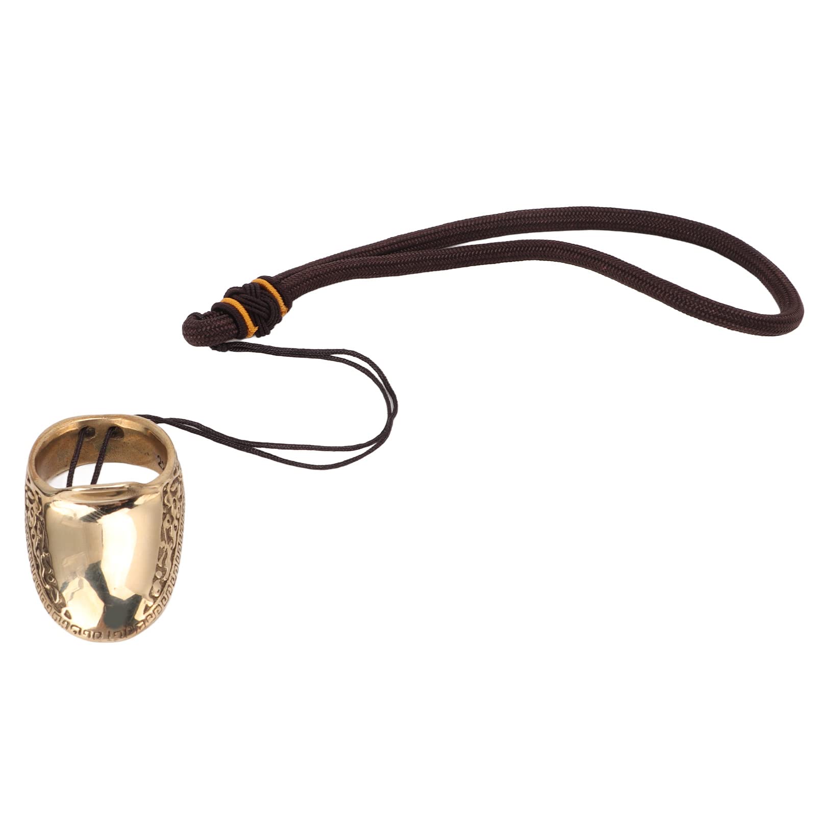 VBESTLIFE Archery Thumb Ring Universal Archery Metal Brass Finger Guard, Traditional Bowstring Universal Finger Guard(22MM)
