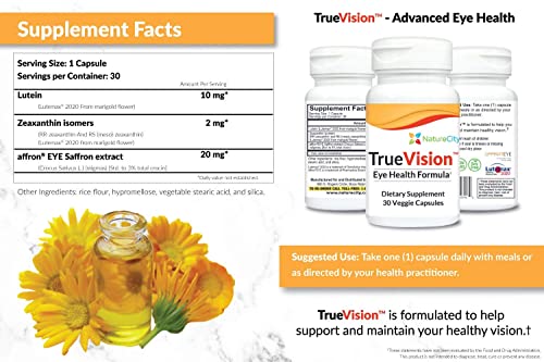 Naturecity Vision Support Bundle| Truevision Eye Health Formula, 30 Veggie Capsules + Trueasta Marine Based Astaxanthin, 30 – 6Mg - Soft Gels #TOP3