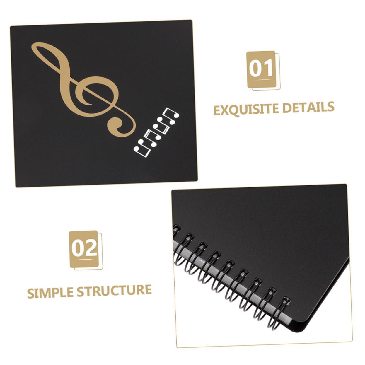 QUMIIRITY Music Score Binder Organizer Durable Office File Folder with Pages for Music Storage Stylish Design for Home School and Office Use Protects Documents and Music