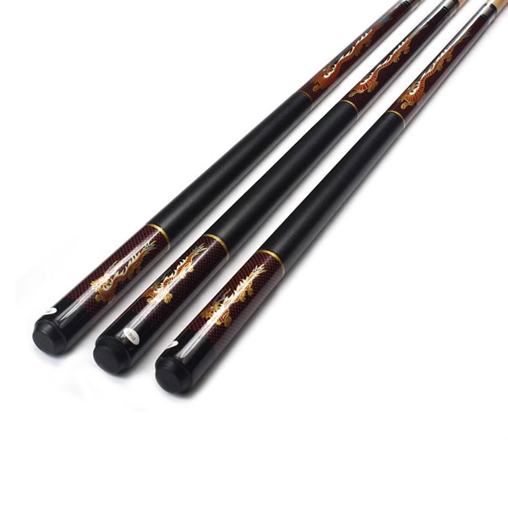 YRU 145cm Billard Queue 13 mm Spitze, 1/2 Joint handgemacht Ahorn Shaft Amerikanischer Billard-Pool-Queue-Stick Mit Queue-Koffer