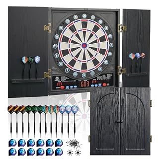 WIN.MAX cible électronique cabinet, 27 jeux et 12 fléchettes