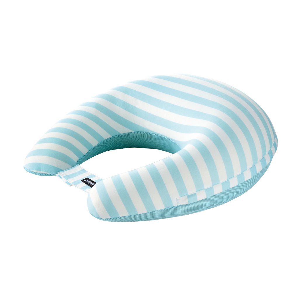 Coussin d'allaitement gonflable bleu clair Richell pelucheux doux