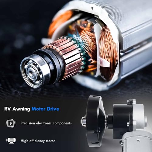 3317084.000U RV Awning Motor Drive Kit Black Fits Dometic 9200 Series Awnings,For Awning Tubes 925xx 926xx 927xx,For Hardware 896200x.400U 8964012.400U,Power Patio Torsion Assembly Rh 12V DC Extension - Image 8