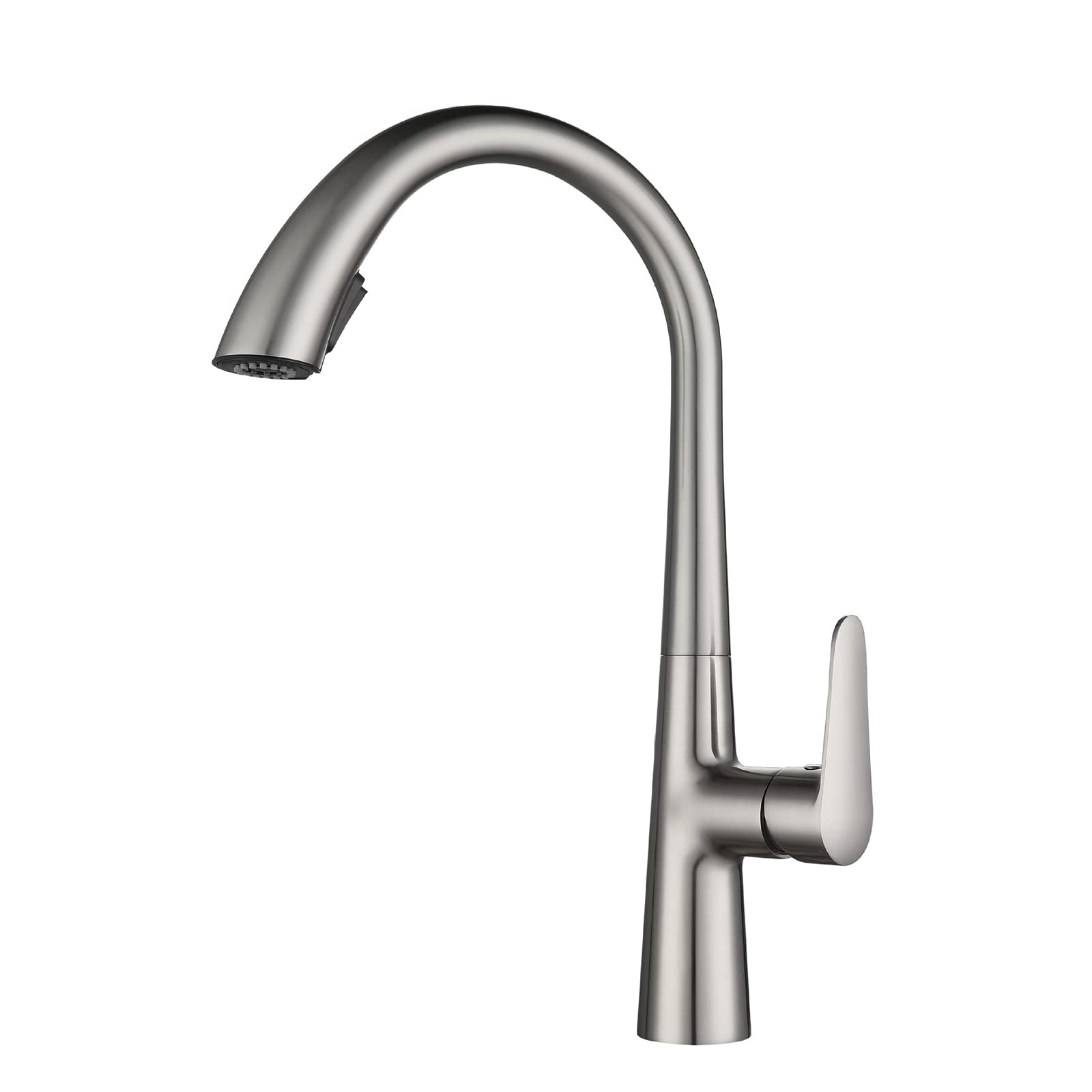 Lmysxaoz Brushed Kitchen Taps With Pull Out Spray Swivel Brass Hot And Cold Water Telescoping Sink Tap