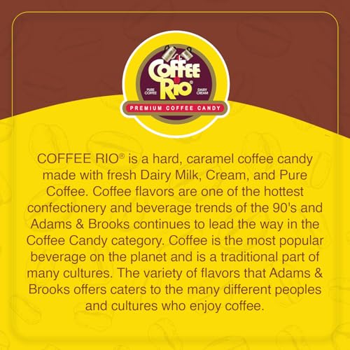 Coffee Rio Original Roast Coffee Caramels Candy Bulk Pack, 3 Pound Bag - Individually Wrapped Hard Candies Blended with Fresh Dairy Cream - Perfect for Office Candy Bowl, Buffet - Kosher Certified
