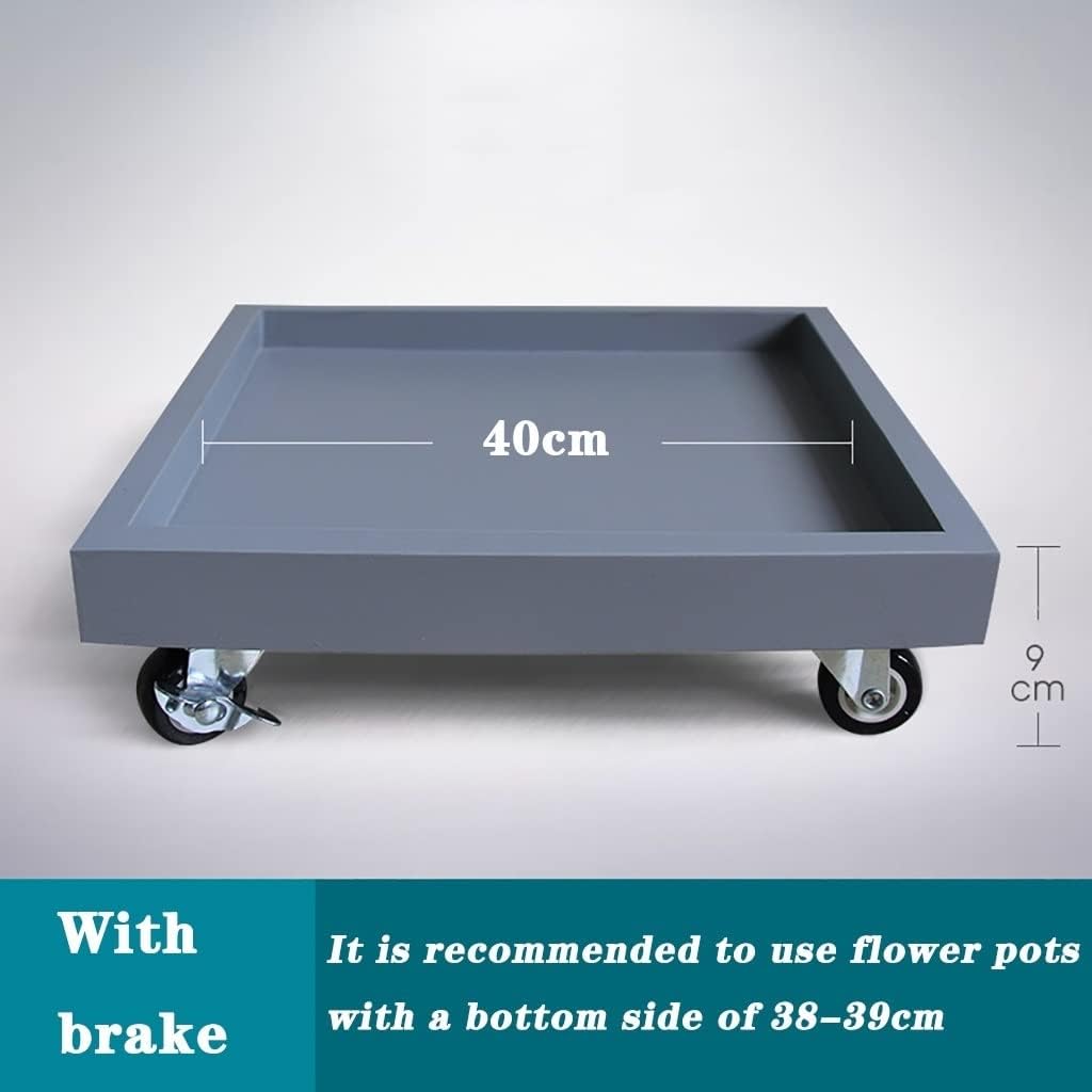 Plant Flower Stand Pot Caddy for Indoor Outdoor,Rolling Plant Stand Pot Trolley,Wheeled Planter Saucer Tray,Potted Flower Mover Dolly Withers/Gray/38Cm Grey-26Cm