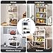Folding Shelf Foldable Shelves with Wheels - Folding Shelves No Assembly , Collapsible Shelf Unit Display, Kitchen Organizers and Storage, Pop Up Heavy Duty Rack , 4-Tier White 28