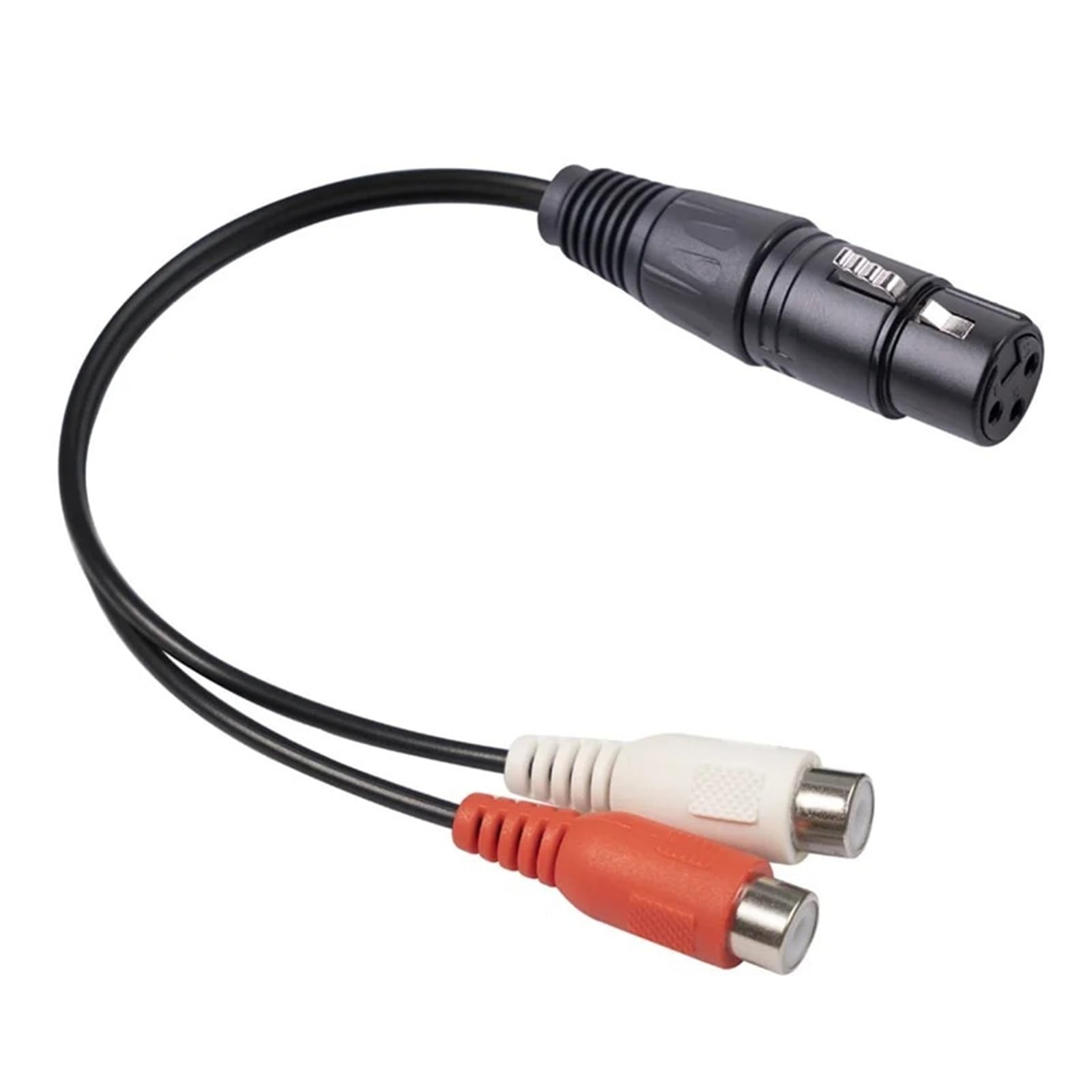 Cavo splitter da XLR femmina a doppio RCA a Y, 3 pin, sbilanciato, 1 XLR a 2 RCA, adattatore audio stereo per mixer DJ Sound System