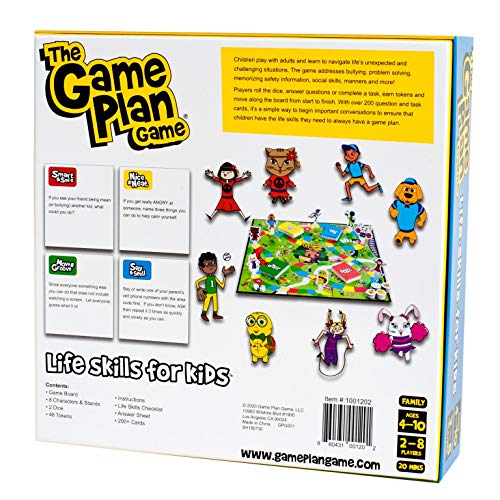 The Game Plan Game: Life Skills For Kids, Board Game, Kids Card Games Ages 4-10, Family Board Games, Problem-Solving, Feelings Management, Social Skills 2-8 Players #TOP2