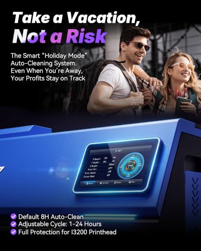 Image of DSV A3 i3200 DTF Printer, 2 Min /A3 Print, 720x3600 DPI, 2-Year Ink Included | 24 /7 Auto-Maintenance,2X Speed vs XP600,White Ink Circulation & Stirring System,Apparel Printer for DIY Business