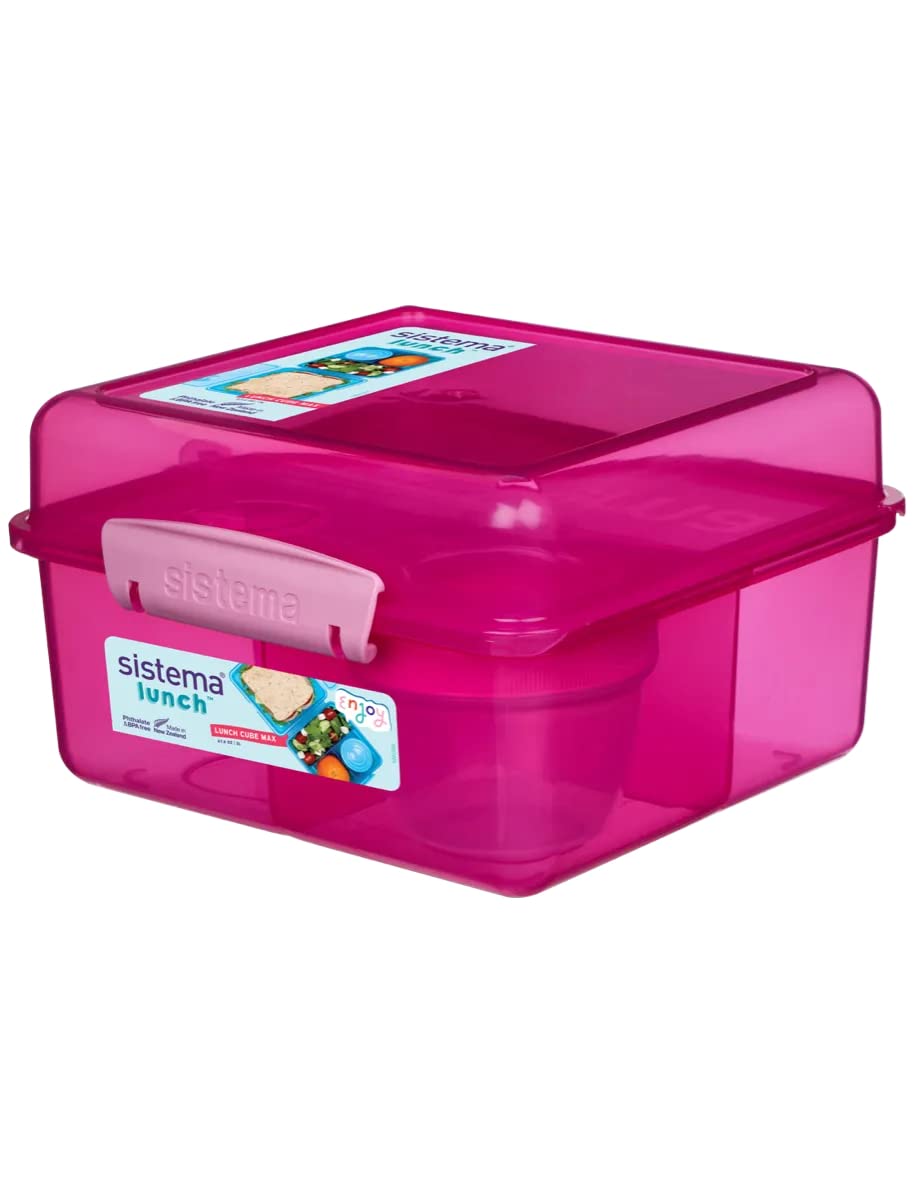 Sistema Lunch Cube Max With Yogurt 2L Pink, 41745