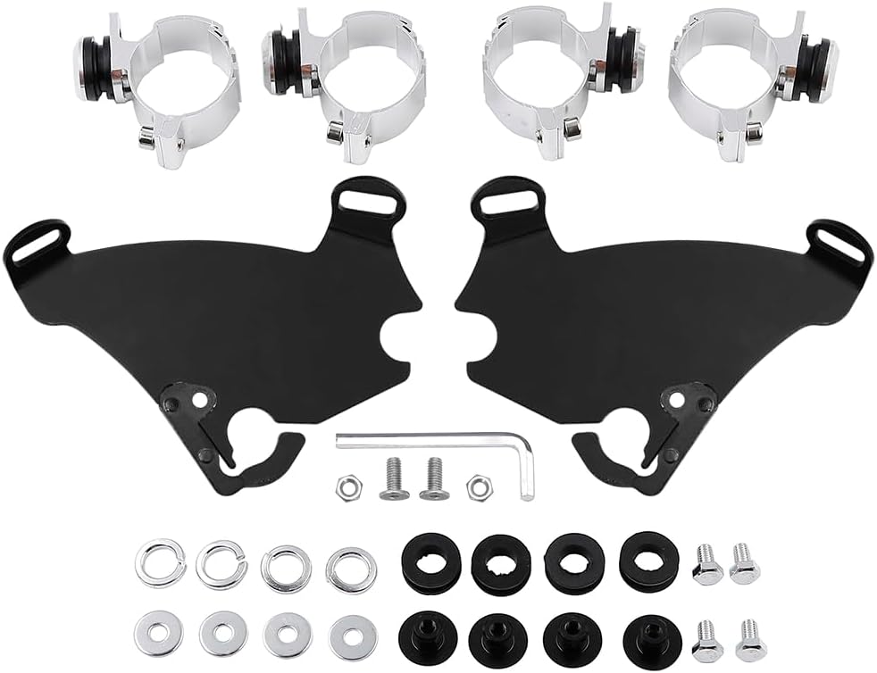 Green-L Gauntlet Headlight Fairing with Windshield Windscreen and Trigger Lock Mount Clamps Fit for Harley Sportster XL883 XL1200 1988-2022
