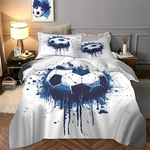 Housse de couette foot 3D imprimée parure de lit garçon 140x200 - 6