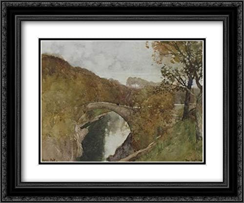 Horns Hole 24x20 Black Ornate Frame and Double Matted Museum Art Print by Tom Scott