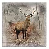 DRUCKQUALITÄT: Unsere Bilder auf Echtholz werden mit nachhaltiger ECO-Tinte gedruckt, dadurch sind sie langlebig, lösungsmittelfrei und frei von Allergenen