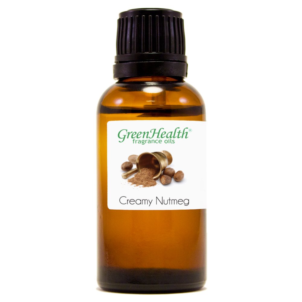 1 fl oz Creamy Nutmeg Fragrance Oil (Glass Bottle w/Euro Dropper) - GreenHealth