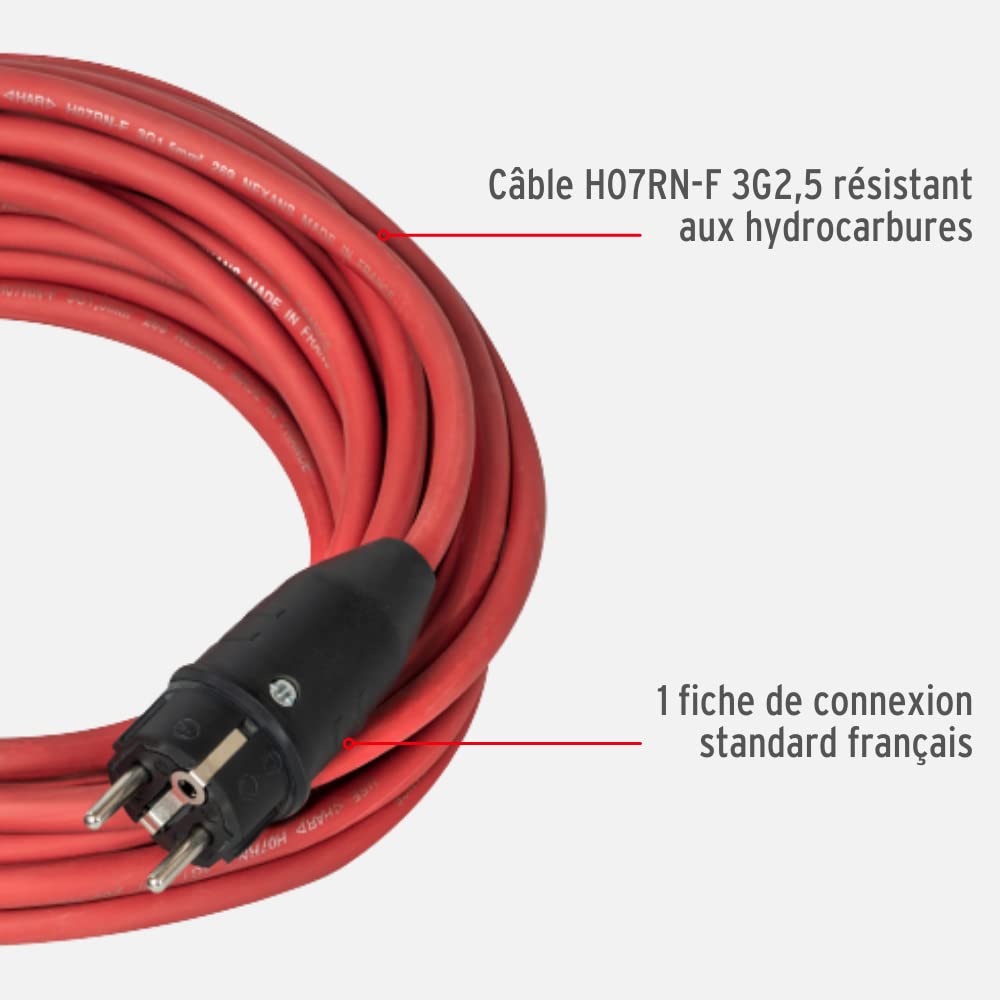 Brennenstuhl - Extensor eléctrico para autocaravanas, Barcos, Tiendas ambulantes (10 m H07RN-F 3G2,5, Exterior), Fabricado en Francia