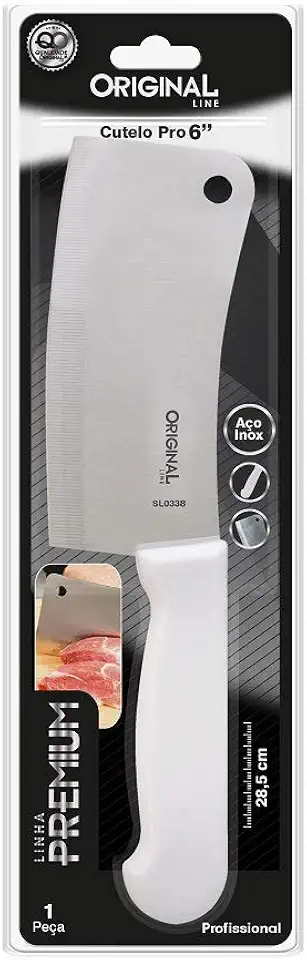 Cutelo Premium 6"Aço Inox C/Cabo Branco - Starhouse