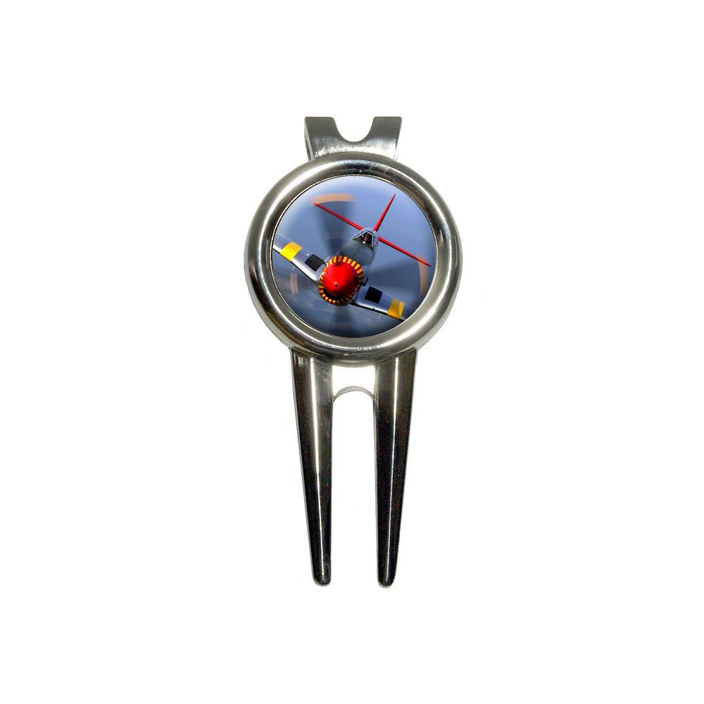 GRAPHICS & MORE World War 2 II Fighter Plane Aircraft Golf Divot Repair Tool and Ball Marker