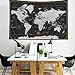 CAPSCEOLL World Map Tapestry for Kids Student Wall Tapestry World Geographical Distribution Tapestries for Men 80X60 Inches Tapestries for Bedroom Living Wall Art