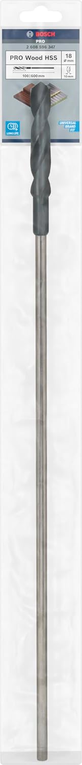 Bosch 2608596347 Formwork Drill Bit with Cylindrical Shank 18mmx23.62In