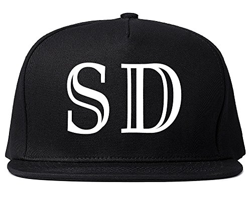 SD South Dakota High Fashion Typography State Snapback Hat Cap Black
