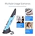 Wireless Optical Pocket Pen Mouse,Promi 2.4 Ghz USB 3.0 Wireless Optical 2-in-1 Digital Pen Mouse & Adjustable 800/1200/1600 DPI,Ergonomic Mouse for MacBook Notebook Desktop (Blue)