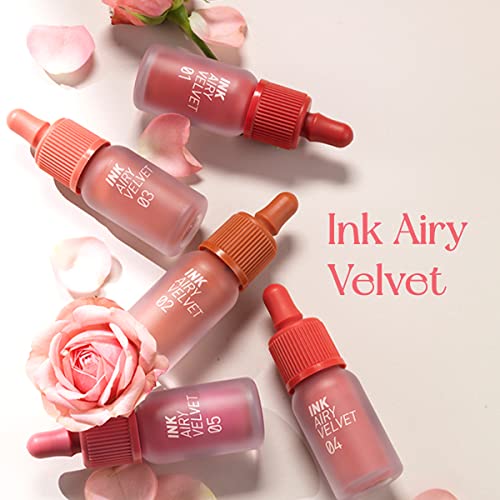 Peripera Ink Airy Velvet Lip Tint, Liquid Lip (0.14 fl oz, 003 CARTOON CORAL) - Thumbnail 6