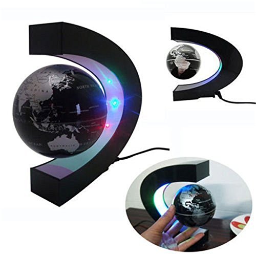Fugest Magnetic Levitation Floating Globe 3 Inch With Led Lights C Shape World Map For Desk Decoration #TOP4