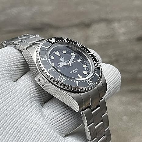 Steeldive Men's 1000M Waterproof NH35 Automatic Mechanical Dive Watch, 45.4MM Sapphire Glass with Ceramic Bezel, 22MM Stainless Steel Bracelet